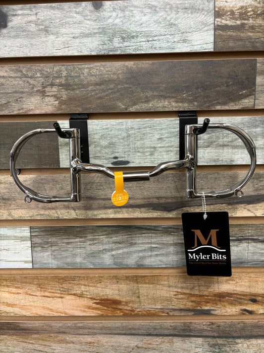 Myler Medium English Dee Low Port Comfort Snaffle with Hooks MB04