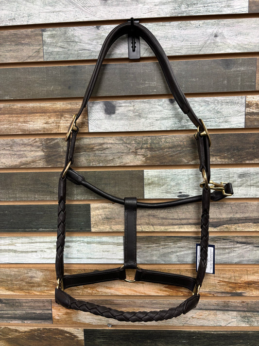 Bridleberry Leather Halter w/ Barrel Braided Nose and cheek Design