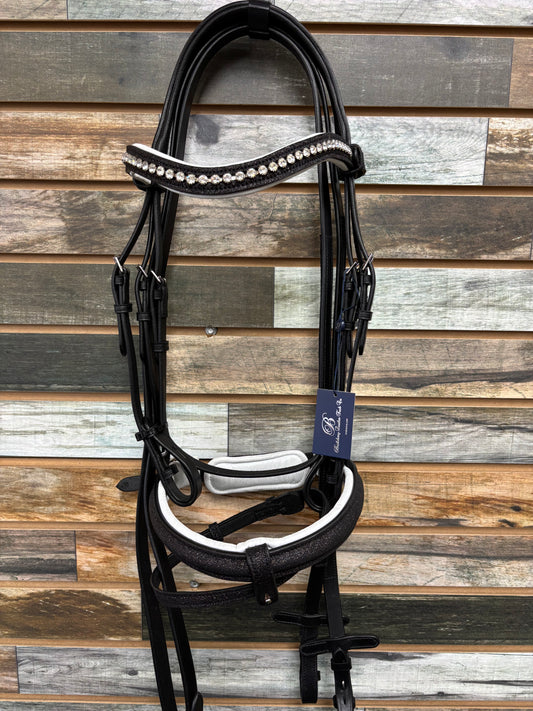 Bridleberry #17 Sparkle Leather Bridle w/Sparkle Reins