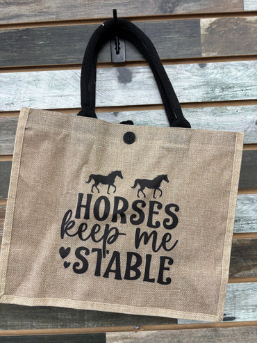Horse Lover Print Tote Bag