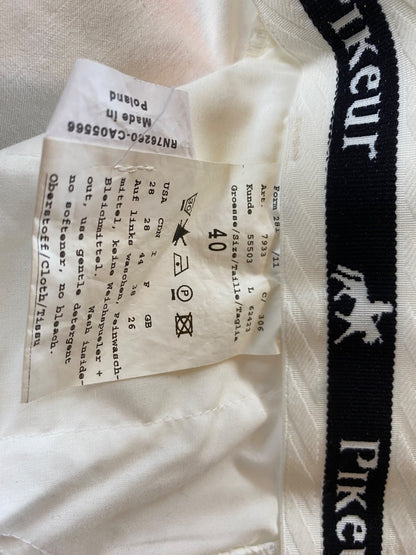 USED Pikeur Full Leather Seat Breeches 40 White