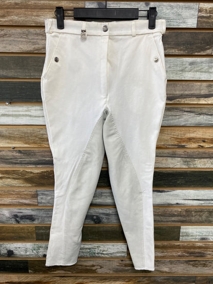 USED Pikeur Full Leather Seat Breeches 40 White