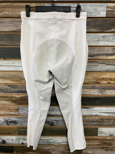 USED Pikeur Full Leather Seat Breeches 40 White