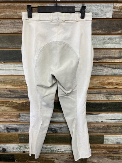 USED Pikeur Full Leather Seat Breeches 40 White
