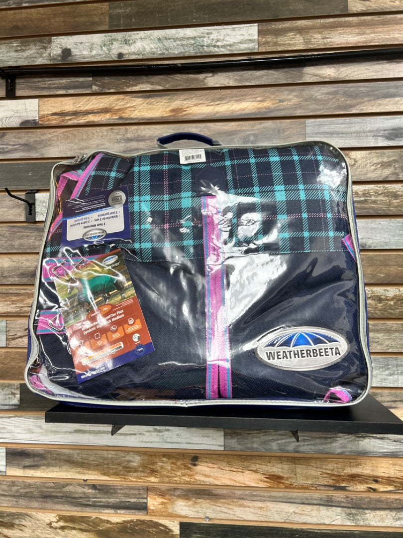 USED Weatherbeeta Blanket Turnout 78” Teal/Pink/Navy