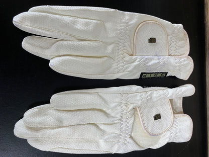 USED Roeckl Ladies English Riding gloves 6.5 White