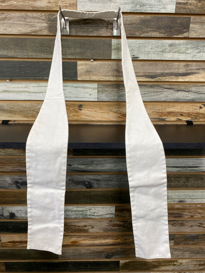 USED Untied English Stock Tie in White