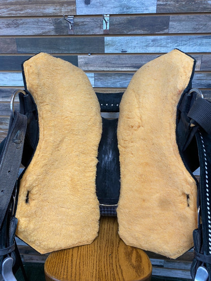 USED Josh Andrews Barrel Saddle 15.5" Seat | 7" Gullet Black Suede