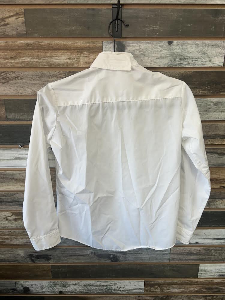 USED Devon-Aire Long Sleeve White Show Shirt Youth 12 White