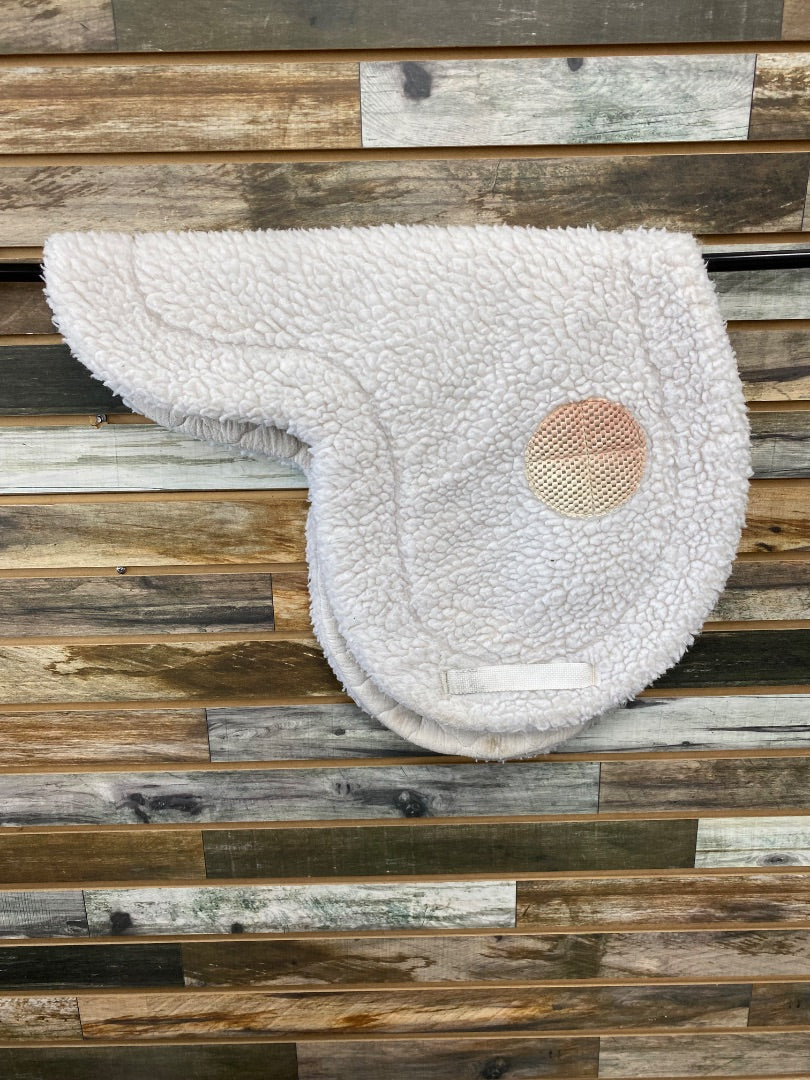 USED Wilkers Fleece Fitted Pad Horse White