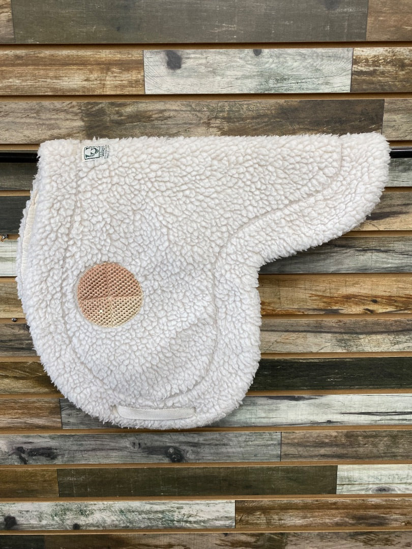USED Wilkers Fleece Fitted Pad Horse White