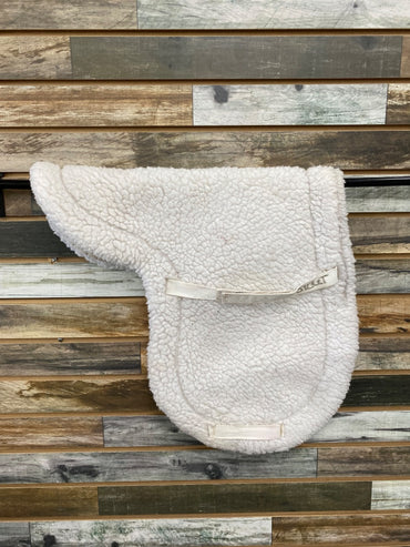 USED Stateline Fleece Fitted Pad Horse White