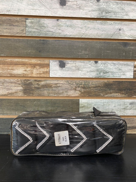 USED  Polo Wraps Horse Black w/ Rhinestones
