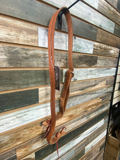 USED Golden Horseshoe Equestrian Split Ear Headstall Horse Light Oil