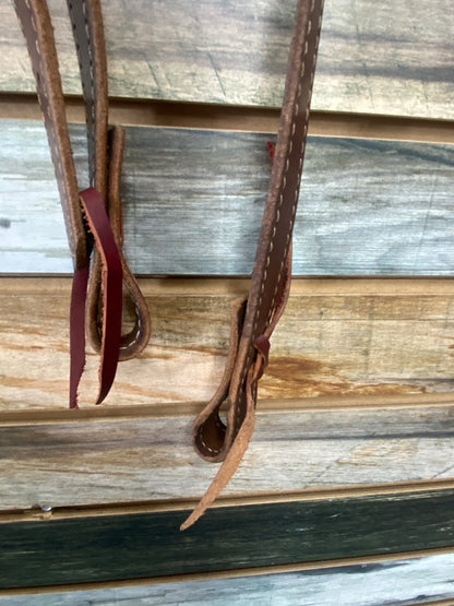 USED Golden Horseshoe Equestrian Split Ear Headstall Horse Medium Oil
