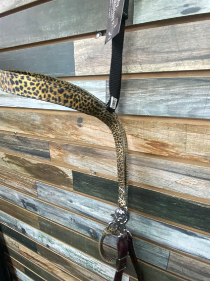 USED Hot Headstalls Western Tie Down | Leopard, Maroon, Black | Horse