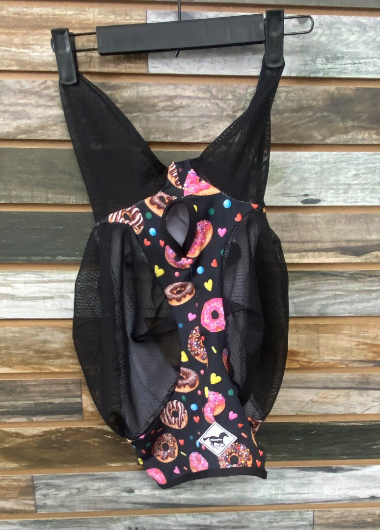 USED Whinneywear Lycra Fly Mask Full Donut Patterned
