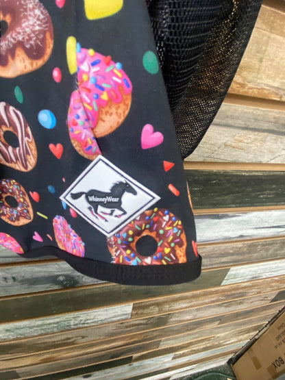 USED Whinneywear Lycra Fly Mask Full Donut Patterned