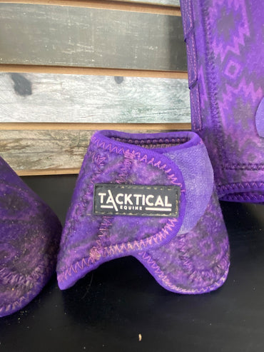 USED Tacktical Purple Lexie Sport Boot & Bell Boot Set | Medium Hind (4) & Medium Bells (2)
