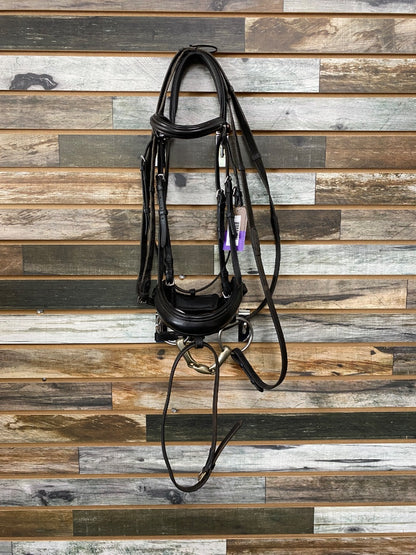 USED Keiffer Dressage Bridle with Reins and Herm Sprenger Bit Warmblood Black