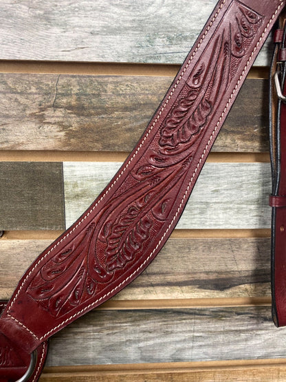 USED JC Martin Wade Saddle 16" Red