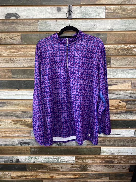USED SunShield by SmartPak Ladies English Sun Shirt XXL Purple/Pink