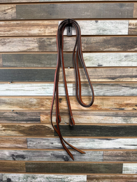 USED Reinsman Western Split Reins  Medium Oil