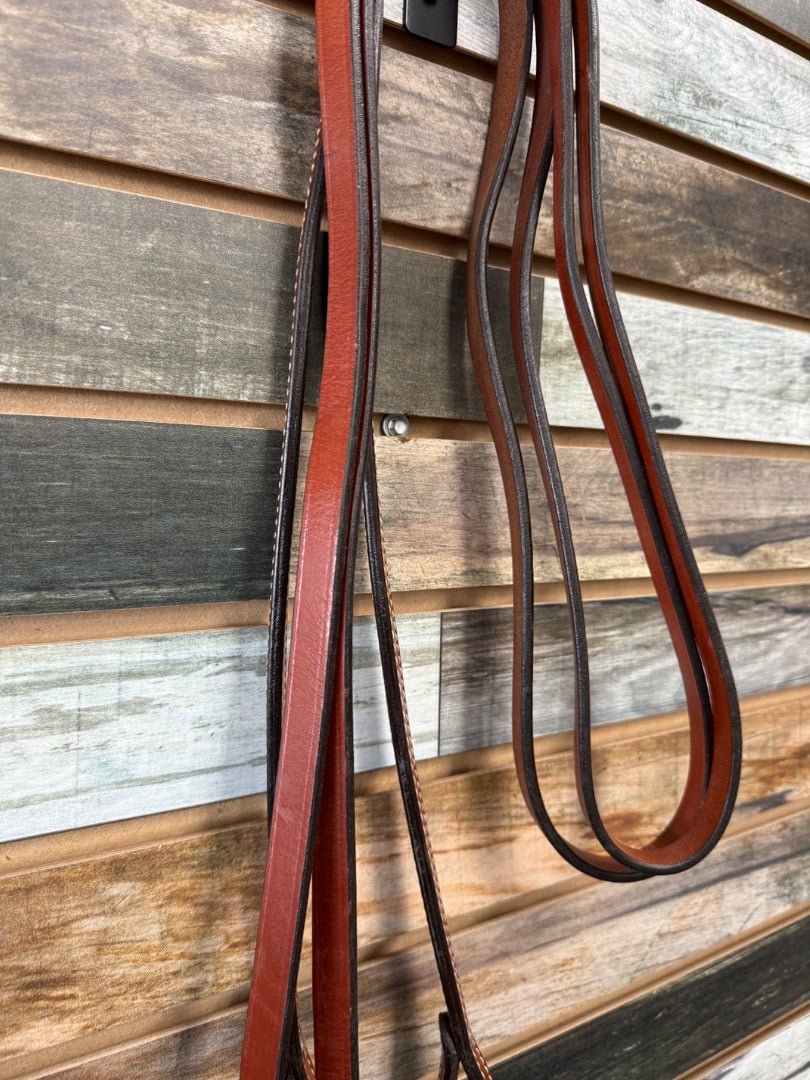 USED Reinsman Western Split Reins  Medium Oil
