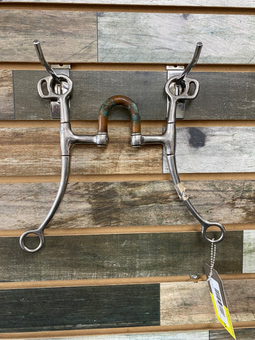 USED Golden Horseshoe Equestrian High Port Bit w/long shank 5" bit, 6" shank Silver