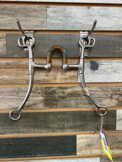 USED Golden Horseshoe Equestrian High Port Bit w/long shank 5" bit, 6" shank Silver