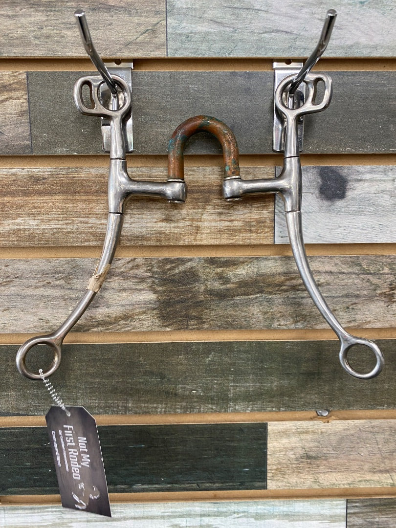 USED Golden Horseshoe Equestrian High Port Bit w/long shank 5" bit, 6" shank Silver