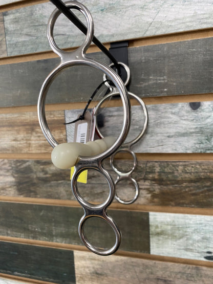 USED NWT 5" Happy Mouth 3-Ring Dutch Gag Mullen Mouth Bit