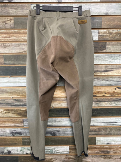 USED Trainers Choice Fullseat Breaches 32R Grey/ Taupe