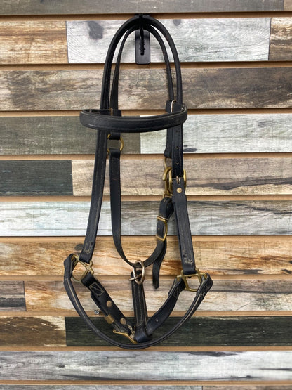 USED  Black Halter Bridle Combo Cob Black