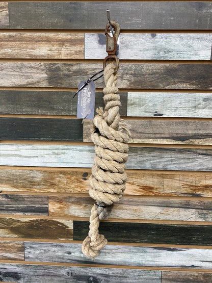 USED  Cotton Lead Rope with Bull Snap  White