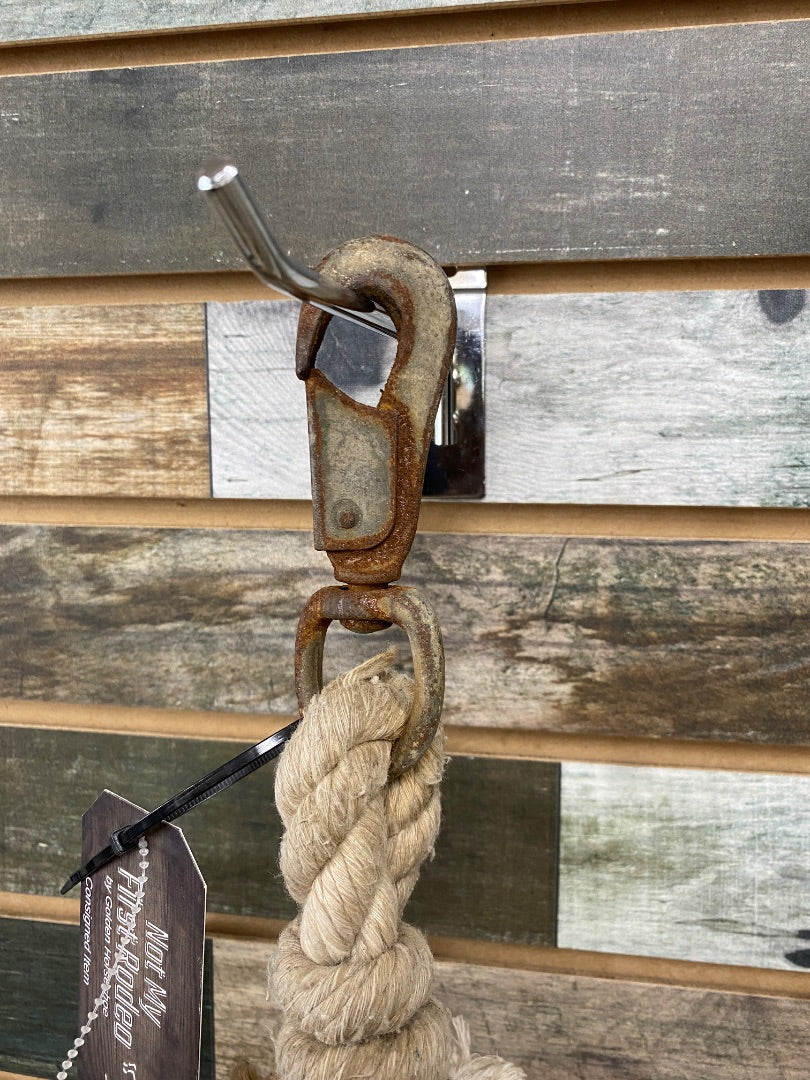 USED  Cotton Lead Rope with Bull Snap  White