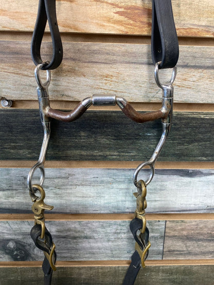 USED  Headstall with Bit and Reins Horse Black