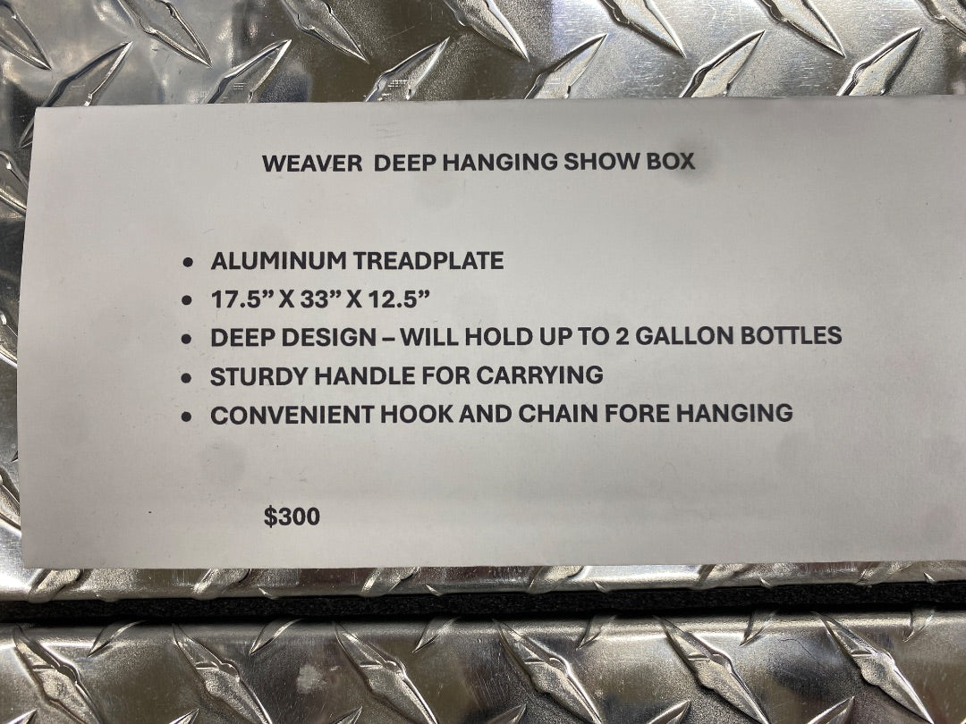 USED Weaver Aluminum Treadplate Show Box 17.5x33x12.5” Aluminum