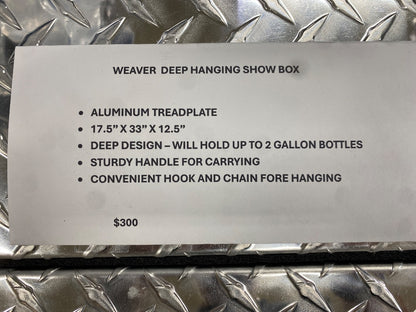 USED Weaver Aluminum Treadplate Show Box 17.5x33x12.5” Aluminum