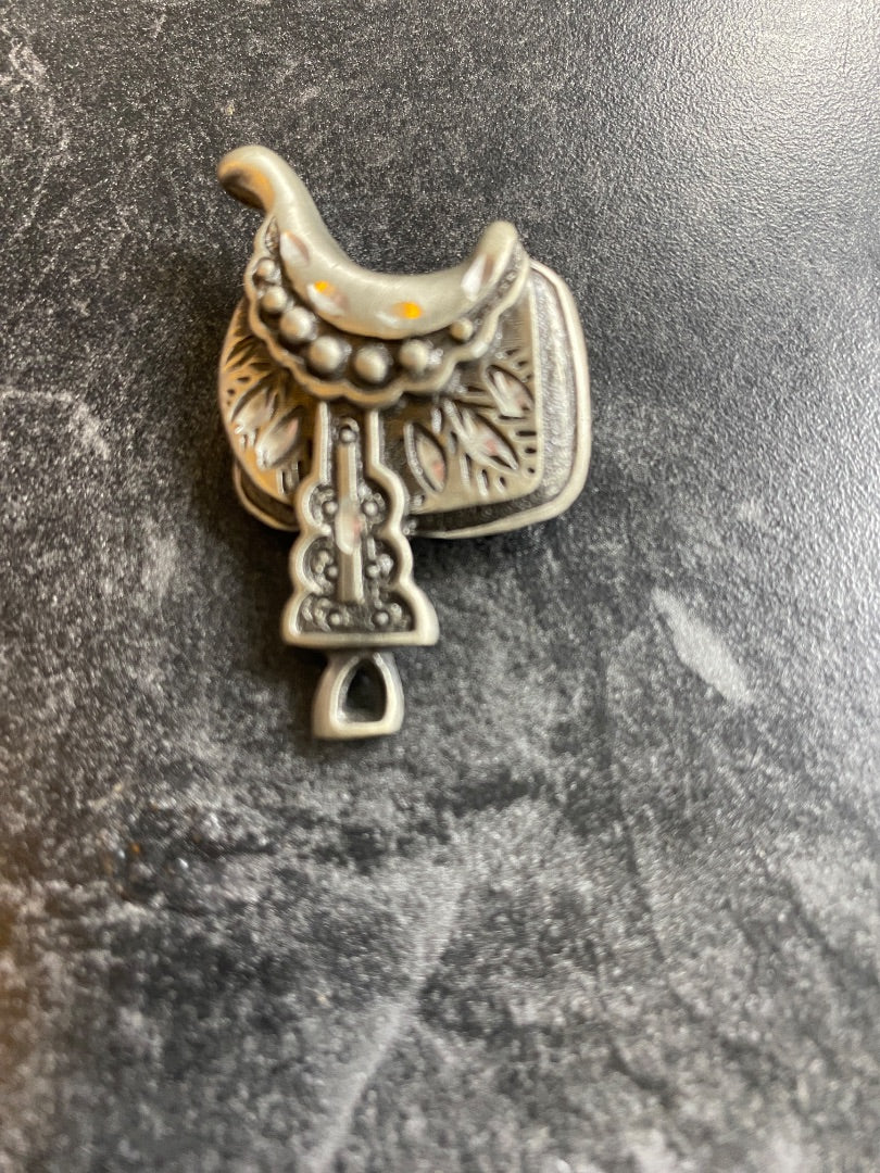 USED  Western Saddle Pin  Silver