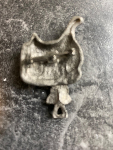 USED  Western Saddle Pin  Silver