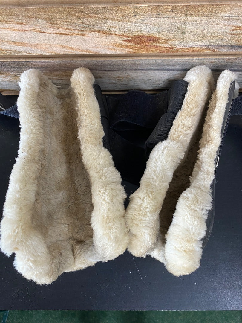 USED Horze Brushing boots fleece lined Full Black