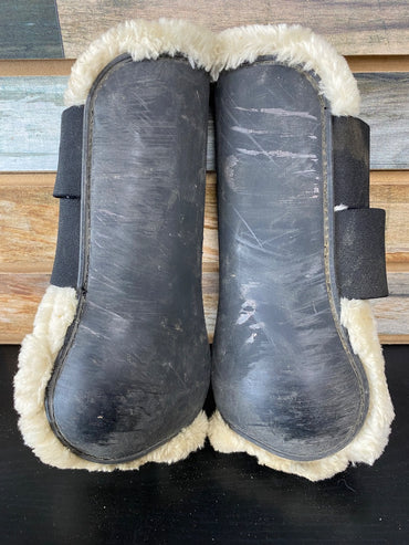 USED Horze Brushing boots fleece lined Full Black