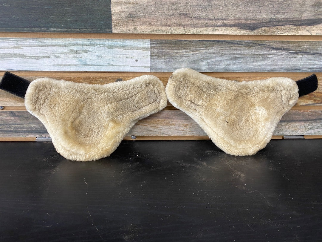 USED Horze Fetlock Boots fleece lined Cob Black