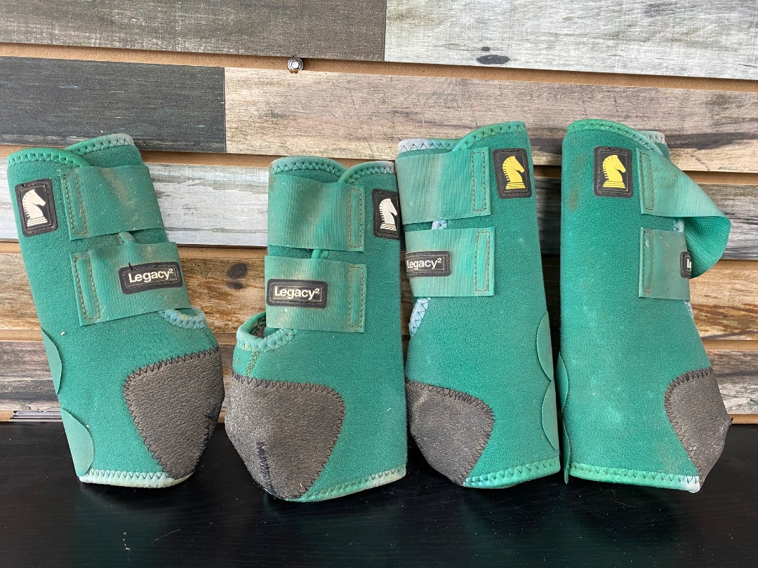 USED Classic Equine Splint / Brushing Boots Large Green
