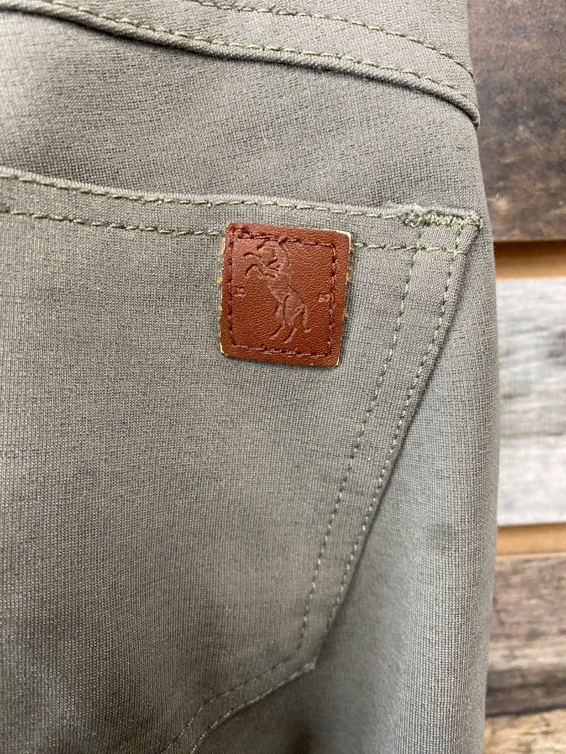 USED Horze Ladies Full Seat Breeches, Sage Green 22 Sage Green