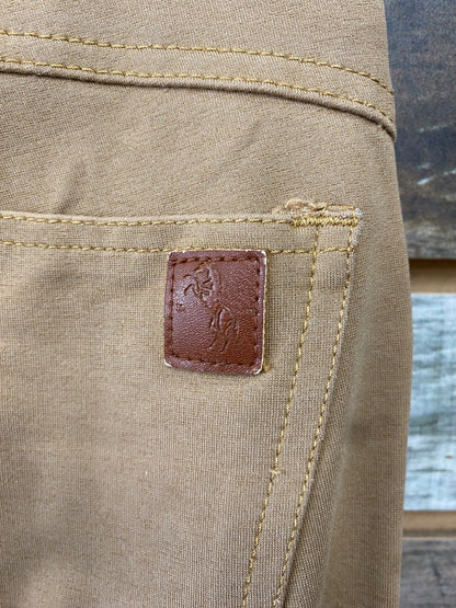 USED Horze Ladies Full Seat Breeches 22 Khaki