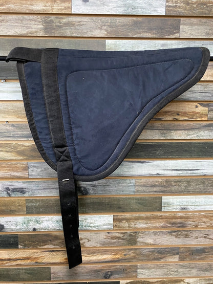 USED  Bareback Pad W Girth Horse Navy Blue w/Black Trim