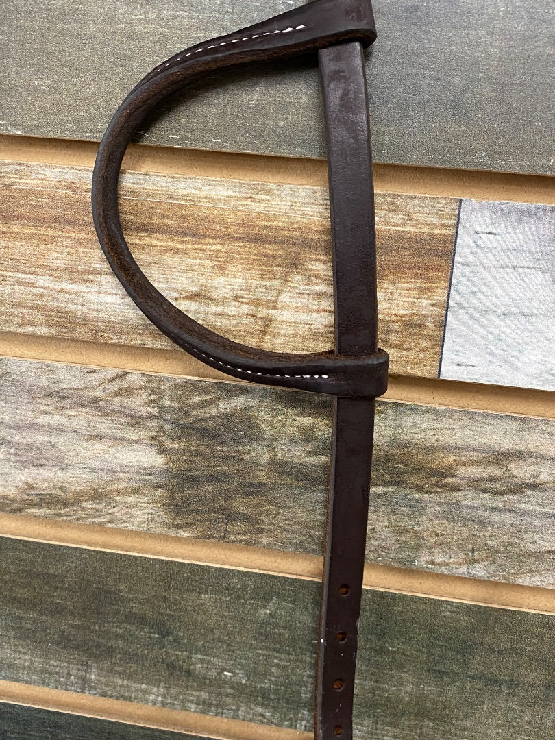 USED Smartpak One Ear Stitched Headstall Horse Brown