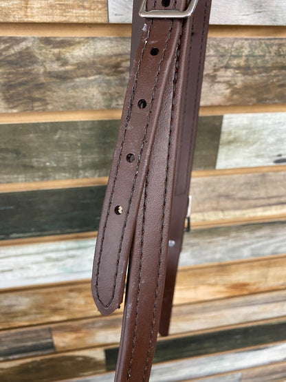 USED Two Horse Tack Biothane Browband Headstall Warmblood Brown